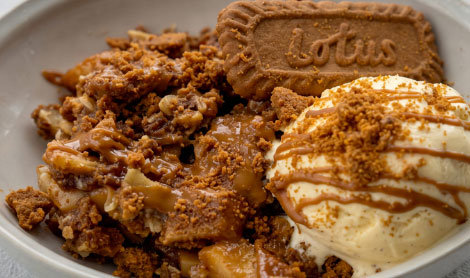 Apple & Biscoff Crumble