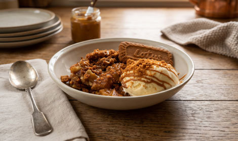 Apple & Biscoff Crumble