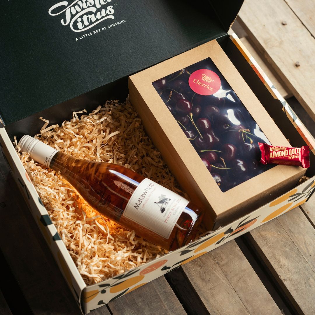 Buy Cherry & Wine Gift Box Online NZ