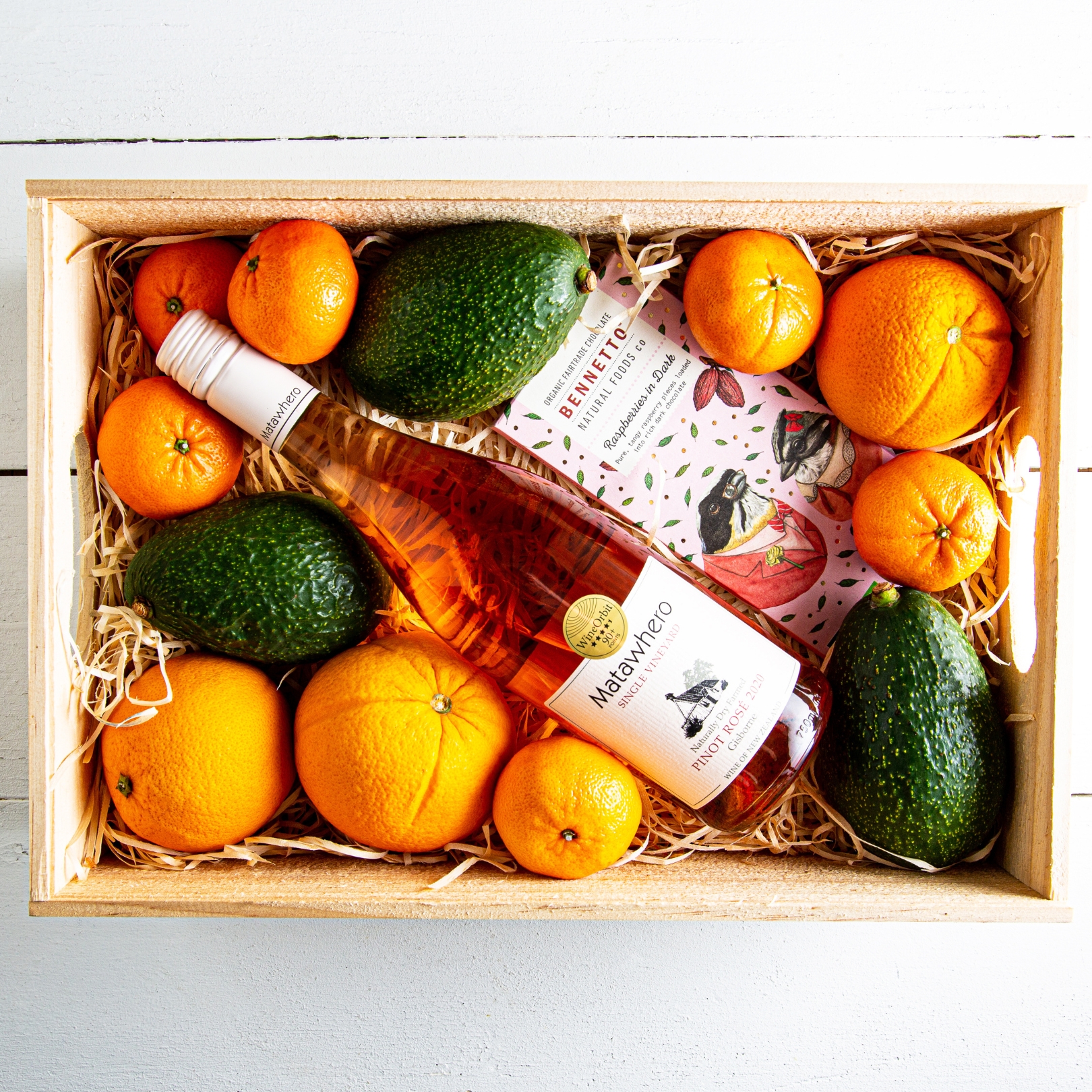 Buy The Rose - Rosé Wine, Chocolate & Fruit Gift Box  Online NZ - Twisted Citrus