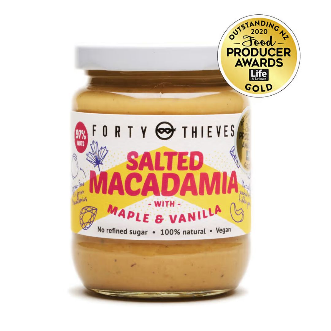 Buy Salted Macadamia with Maple & Vanilla - Forty Thieves Online NZ
